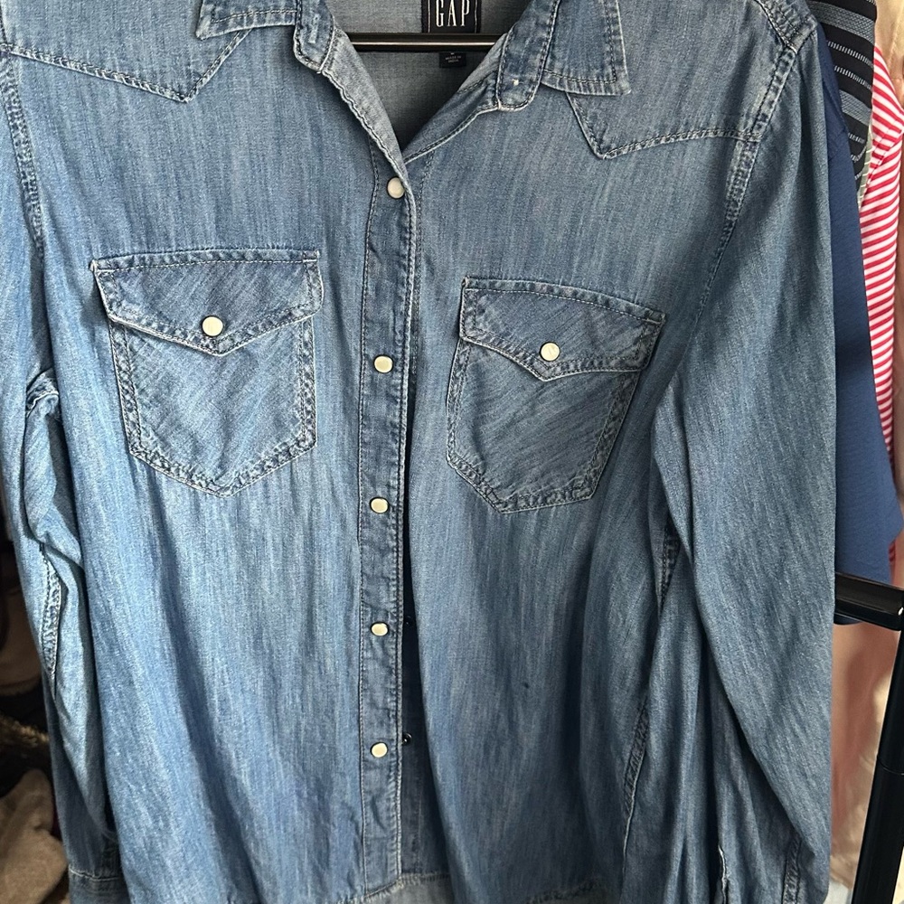 GAP Blue Chambray Shirt